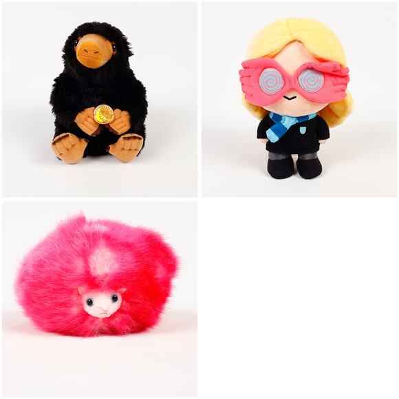 Mixed Lot Harry Potter Niffler Luna Lovegood Pygmy Puff Plush *Working Sound* - Picture 1 of 11